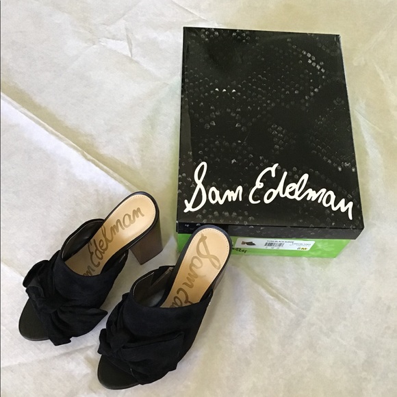 🔥SOLD OUT!🔥 SAM EDELMAN peep toe suede mules - Picture 3 of 8